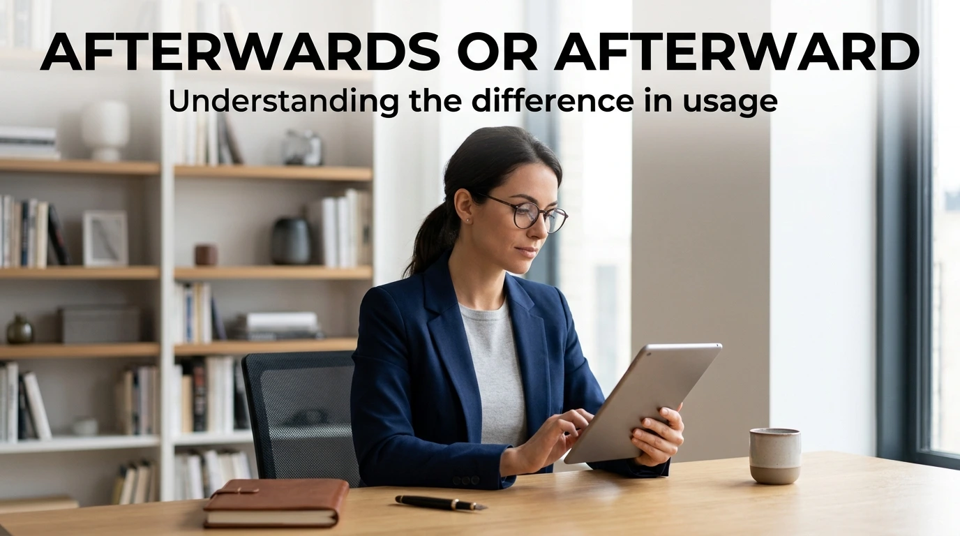 afterwards or afterward