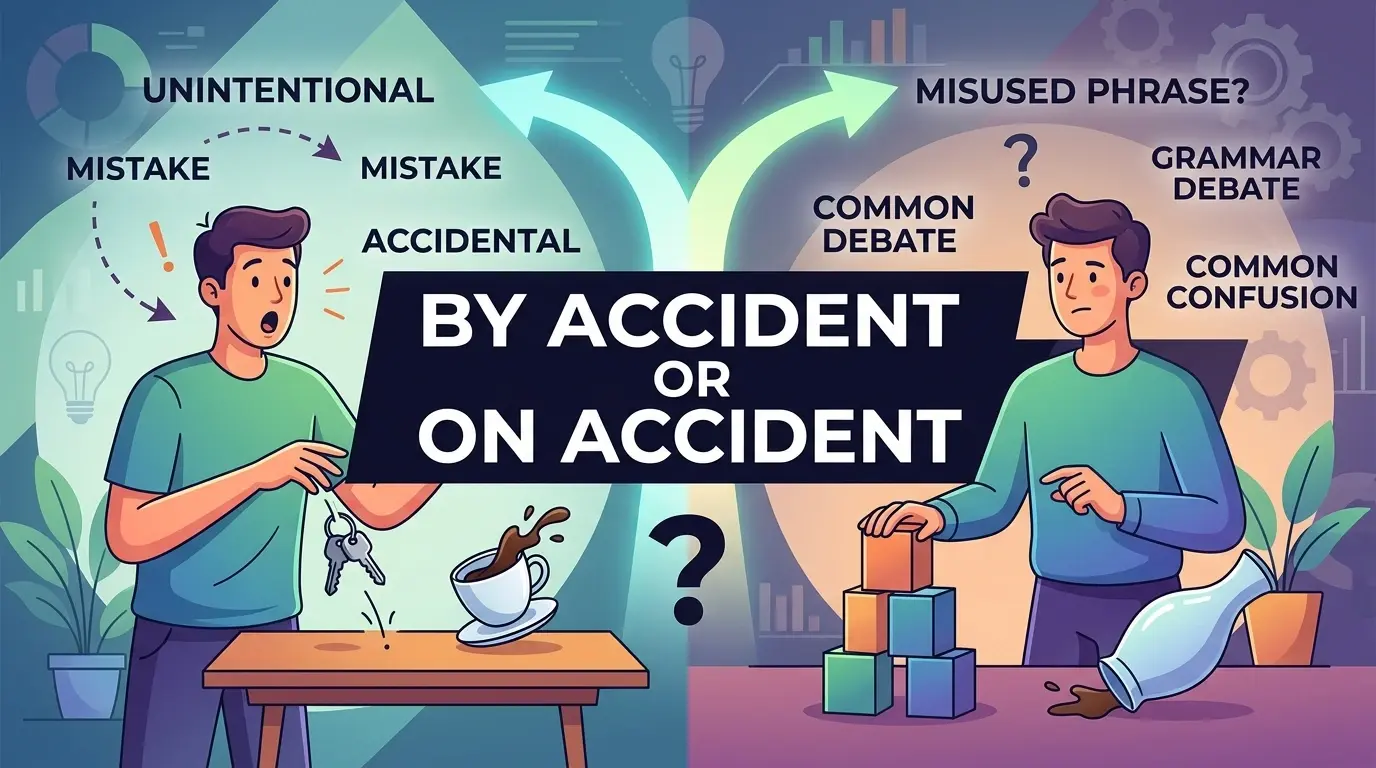 By accident or On accident