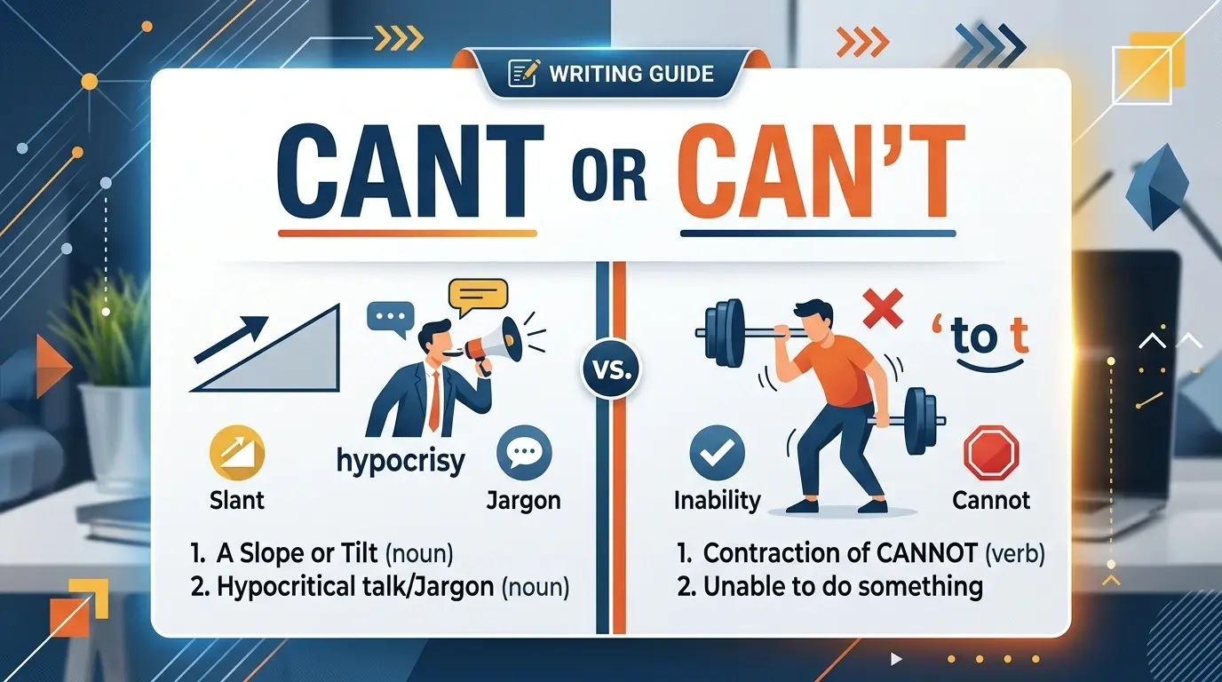 Cant or Can't