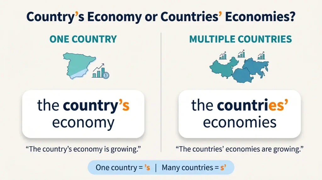 Countries' Economy or Country's Economies?