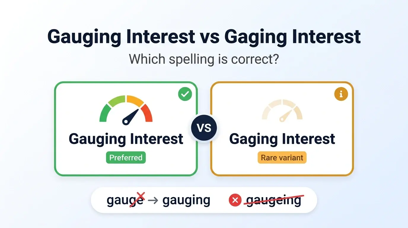 Gauging interest vs gaging interest