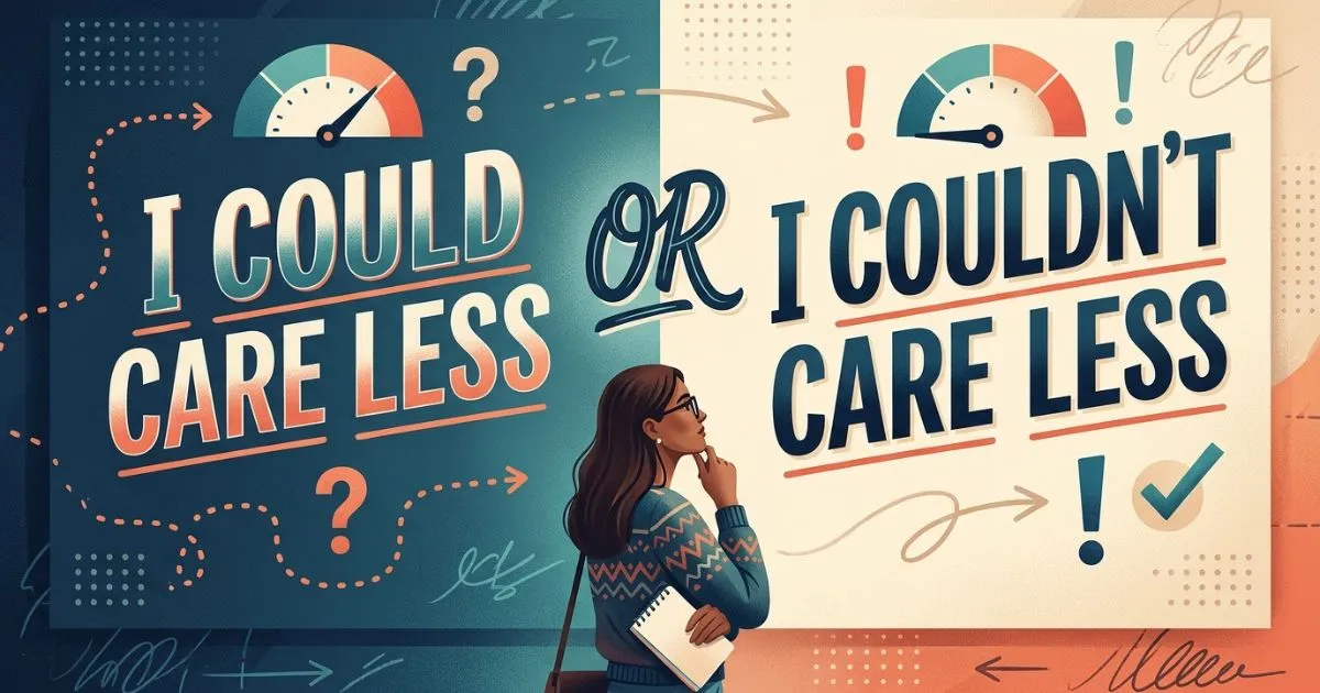 I could care less or I couldn't care less