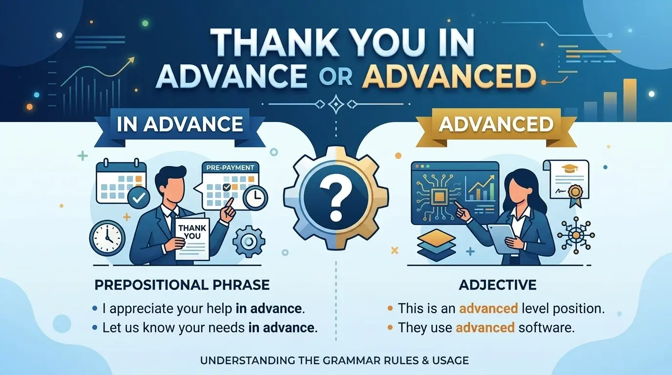 Thank you in advance or Advanced