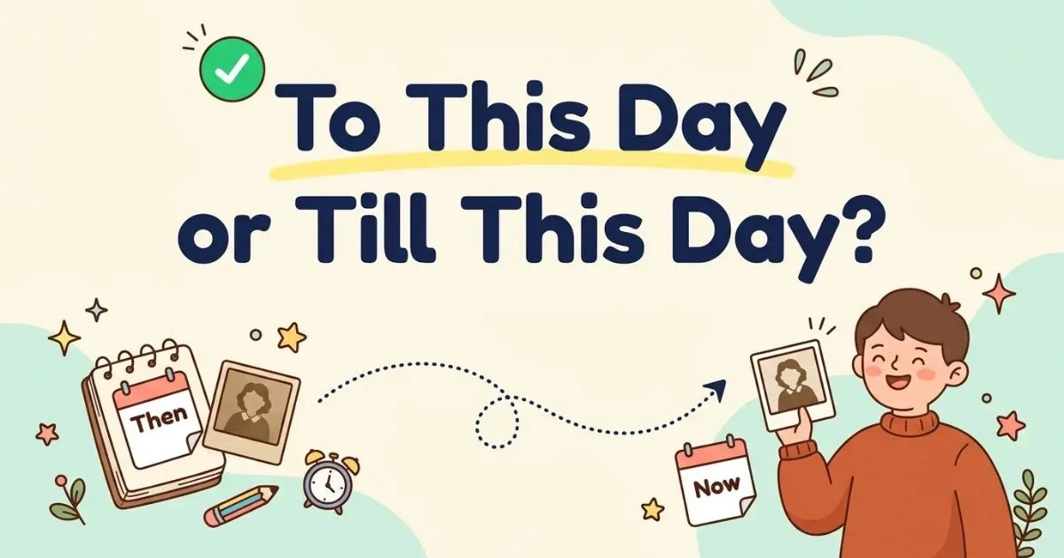 To this day or till This day